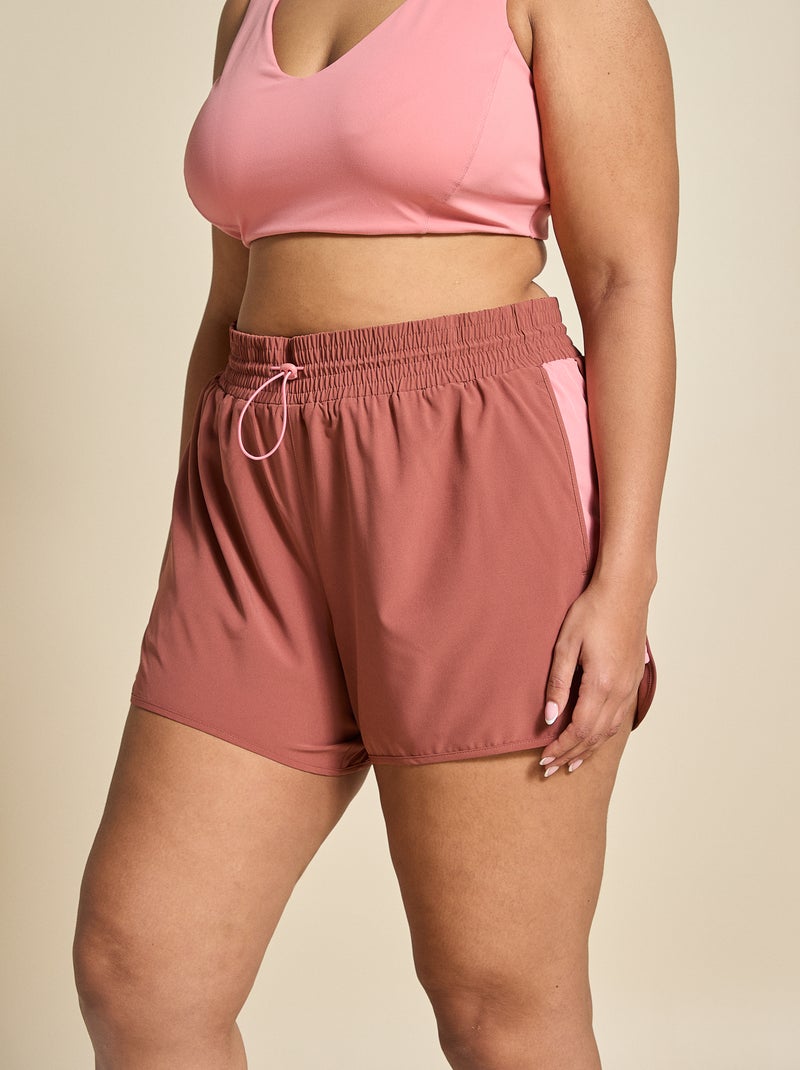 Short de sport color block - (ekstract) Rose - Kiabi