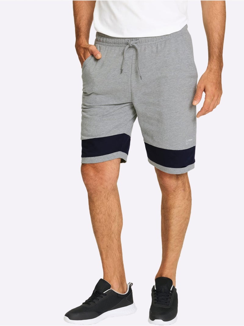 Short de Sport Coton - Taille Standard - Witt Gris chiné - Kiabi