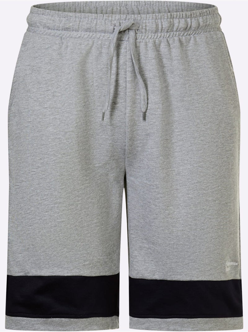 Short de Sport Coton - Taille Standard - Witt Gris chiné - Kiabi