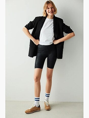 Short de sport cycliste effet cuir penti