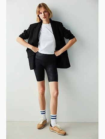 Short de sport cycliste effet cuir penti
