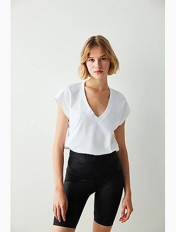 Short de sport cycliste effet cuir penti
