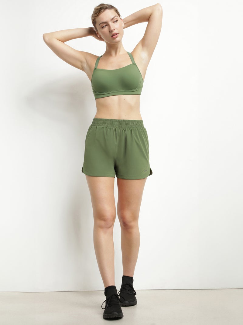 Short de sport Dim Move Kaki - Kiabi