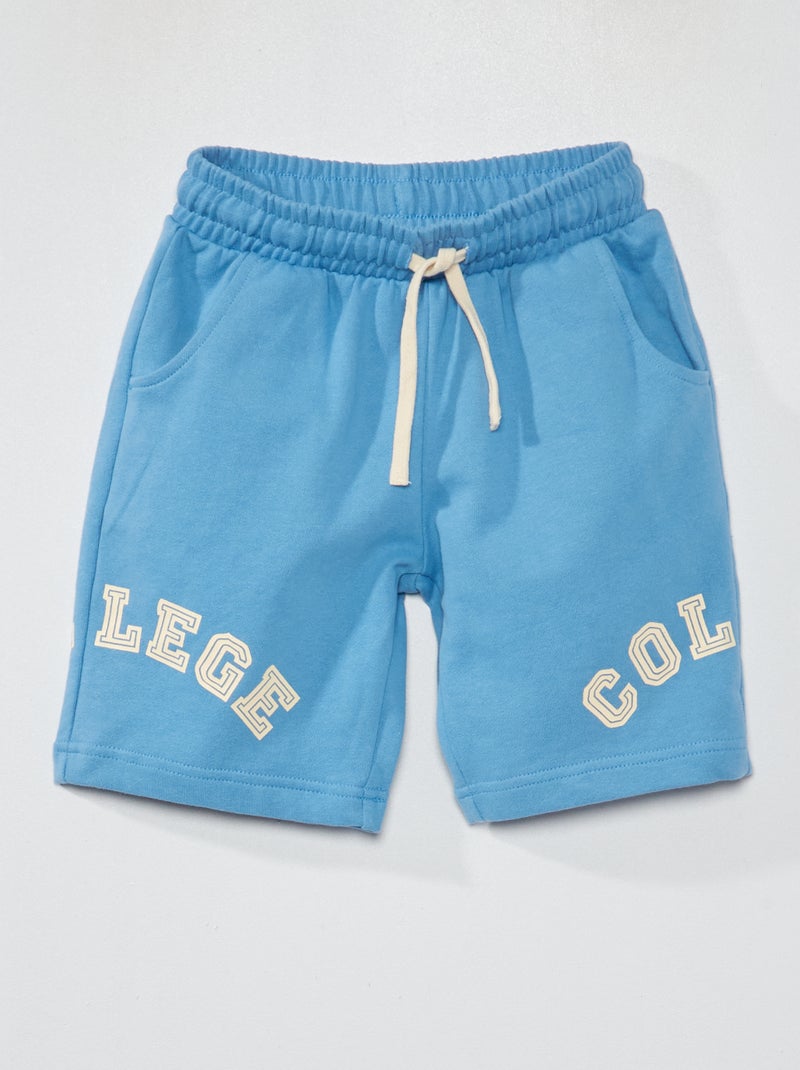 Short de sport en coton Bleu - Kiabi