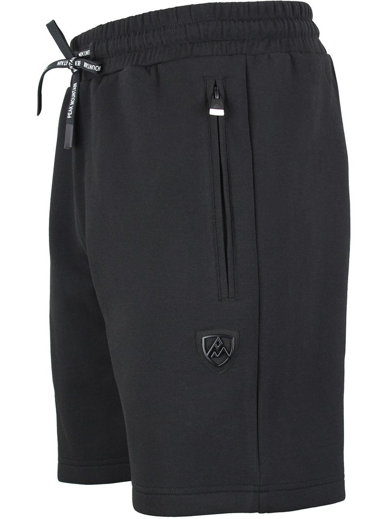 SHORT DE SPORT EN SCUBA CORDEAU HOMME - PEAK MOUNTAIN Noir - Kiabi