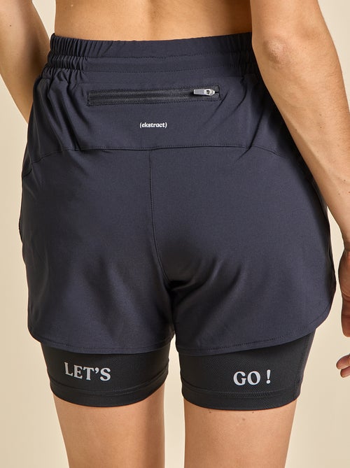 Short de sport modèle 2 en 1 - (ekstract) - Kiabi