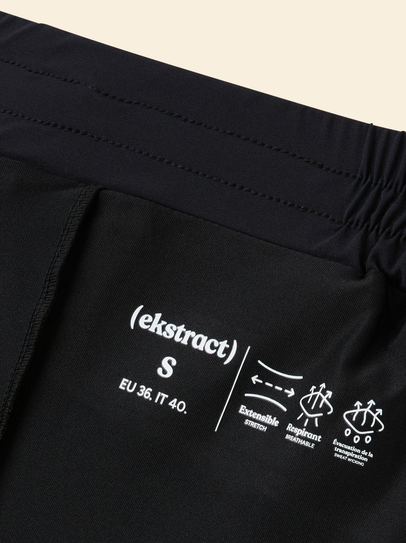 Short de sport modèle 2 en 1 - (ekstract) Noir - Kiabi