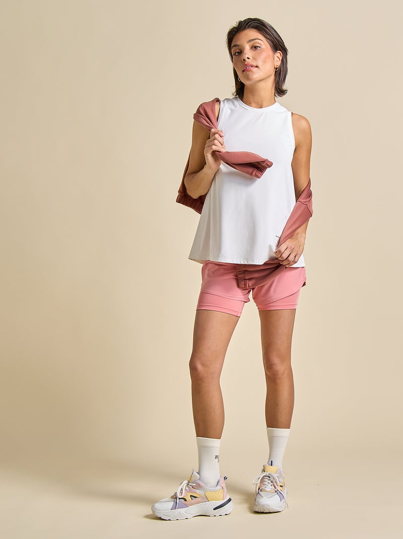Short de sport modèle 2 en 1 - (ekstract) Rose - Kiabi