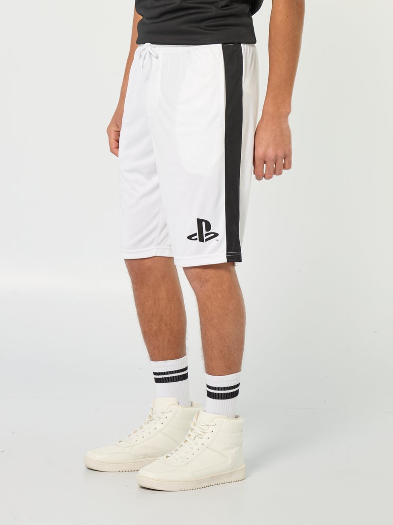Short de sport 'Playstation' Blanc - Kiabi