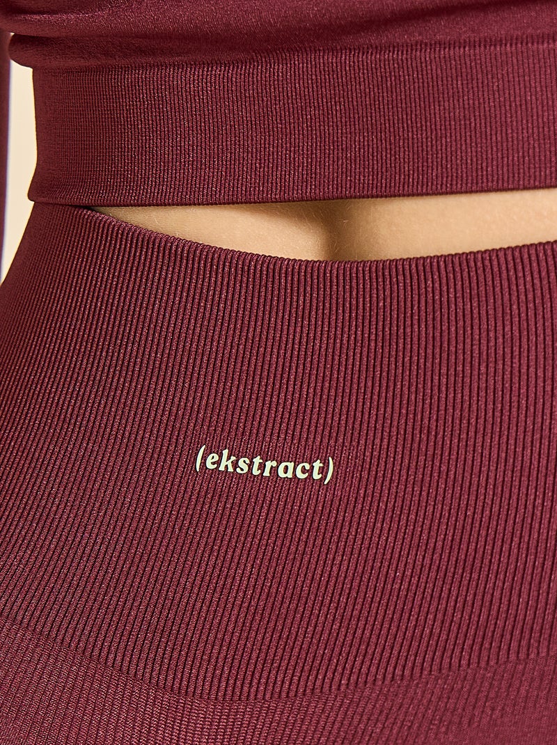 Short de sport sculptant - (ekstract) Bordeaux - Kiabi