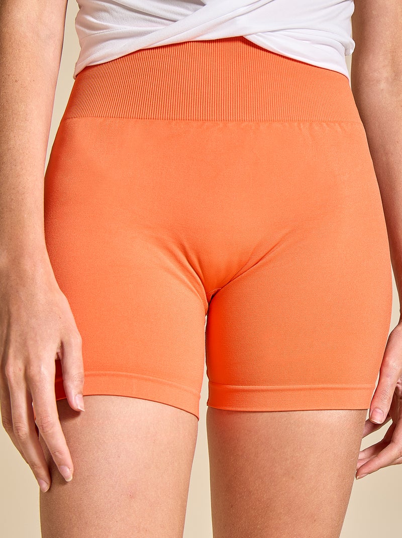 Short de sport sculptant - (ekstract) Orange - Kiabi