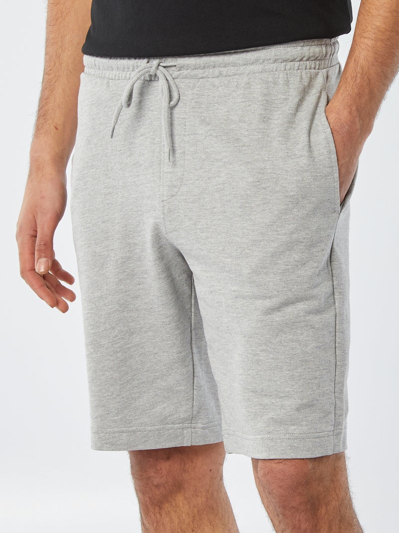 Short de sport style jogger Gris chiné - Kiabi