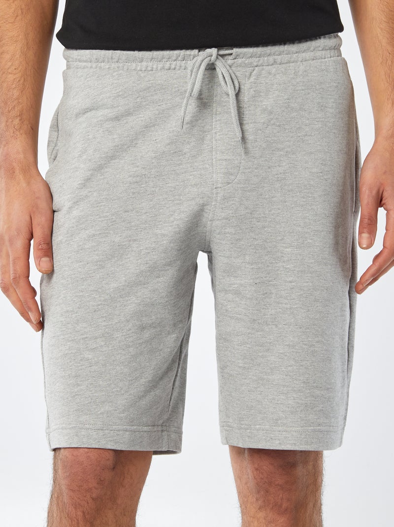 Short de sport style jogger Gris chiné - Kiabi