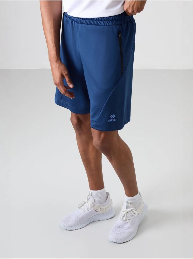 Short de survêtement homme à fermeture éclair tommy Bleu marine - Kiabi