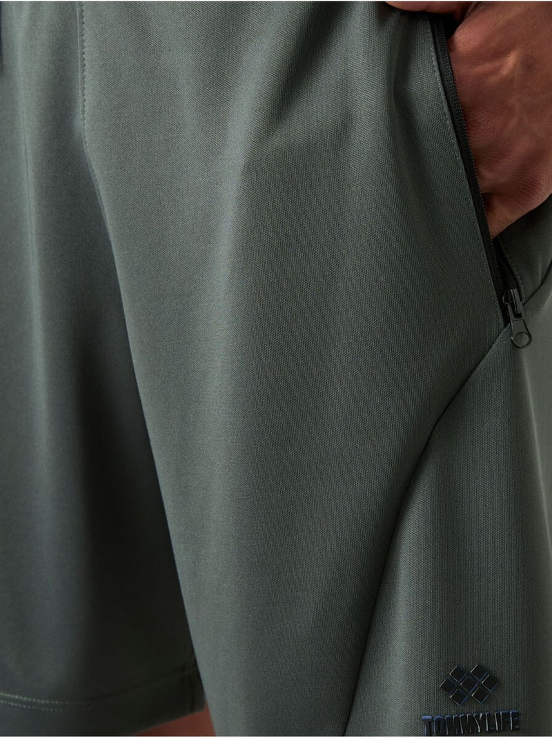 Short de survêtement homme à fermeture éclair tommy Kaki - Kiabi