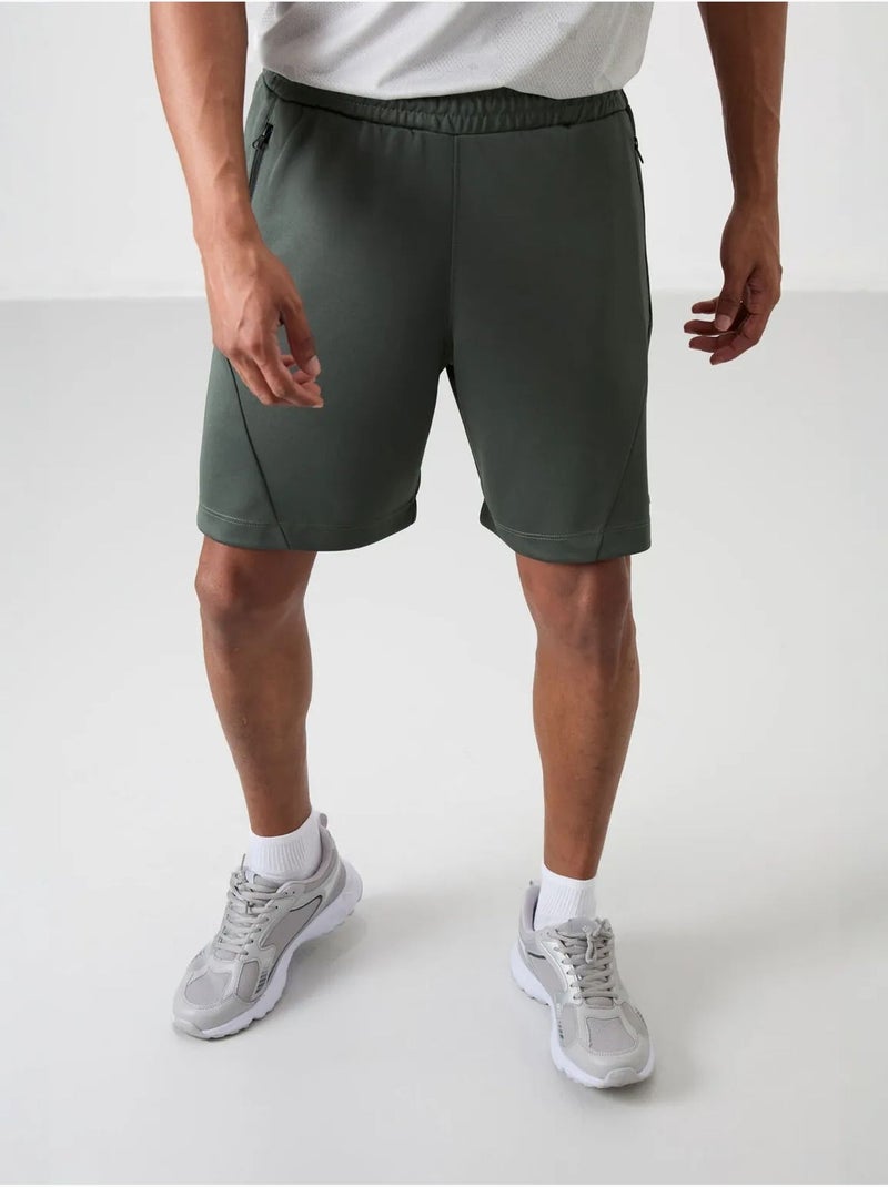 Short de survêtement homme à fermeture éclair tommy Kaki - Kiabi