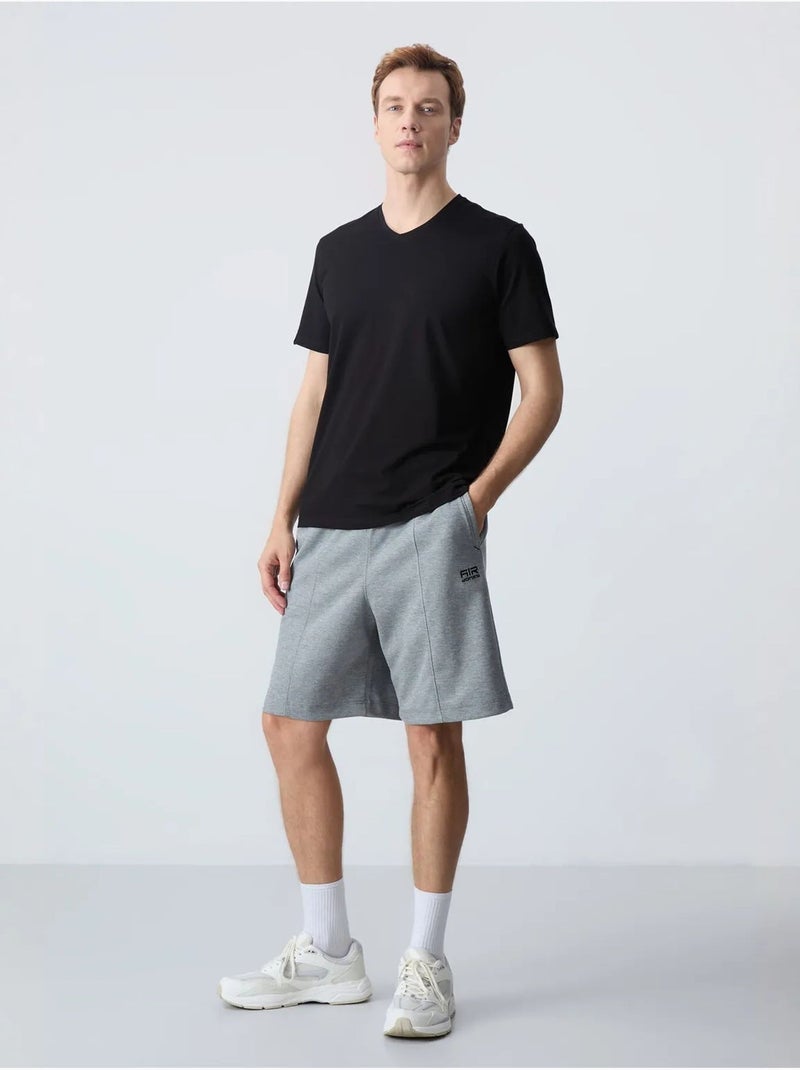 Short de survêtement homme en coton mélangé tommy Gris moyen - Kiabi