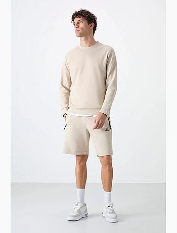 Short de survêtement homme en maille, coupe regular tommy
