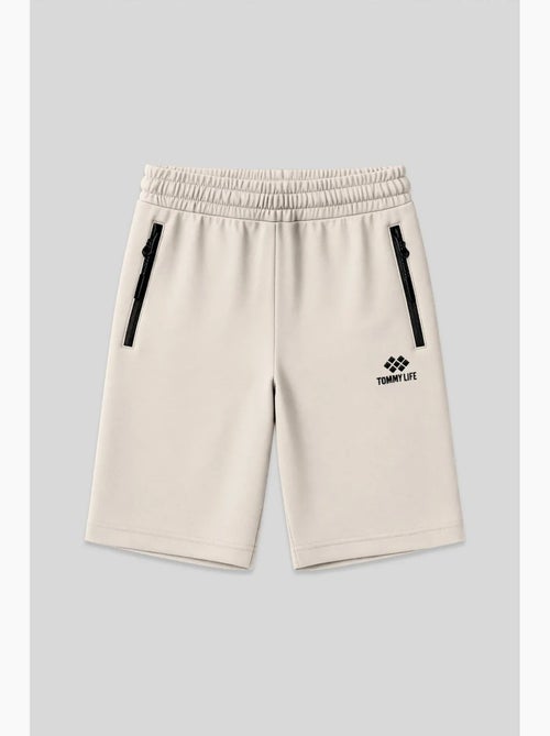 Short de survêtement homme en maille, coupe regular tommy - Kiabi Short de survêtement homme en maille, coupe regular tommy - Kiabi