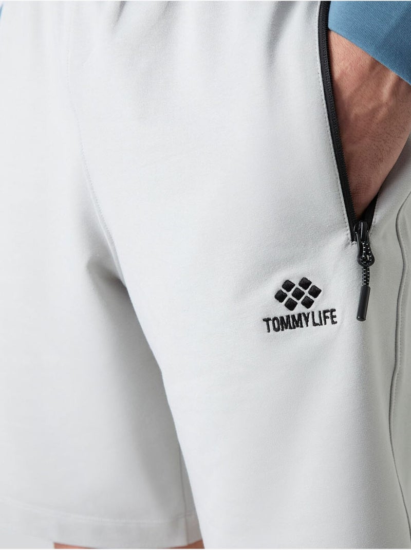 Short de survêtement homme en maille, coupe regular tommy Blanc cassé - Kiabi