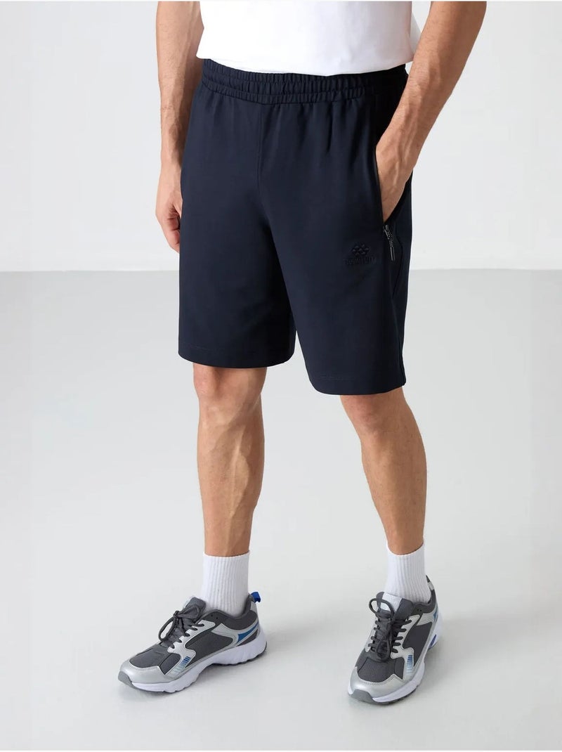 Short de survêtement homme en maille, coupe regular tommy Bleu marine - Kiabi