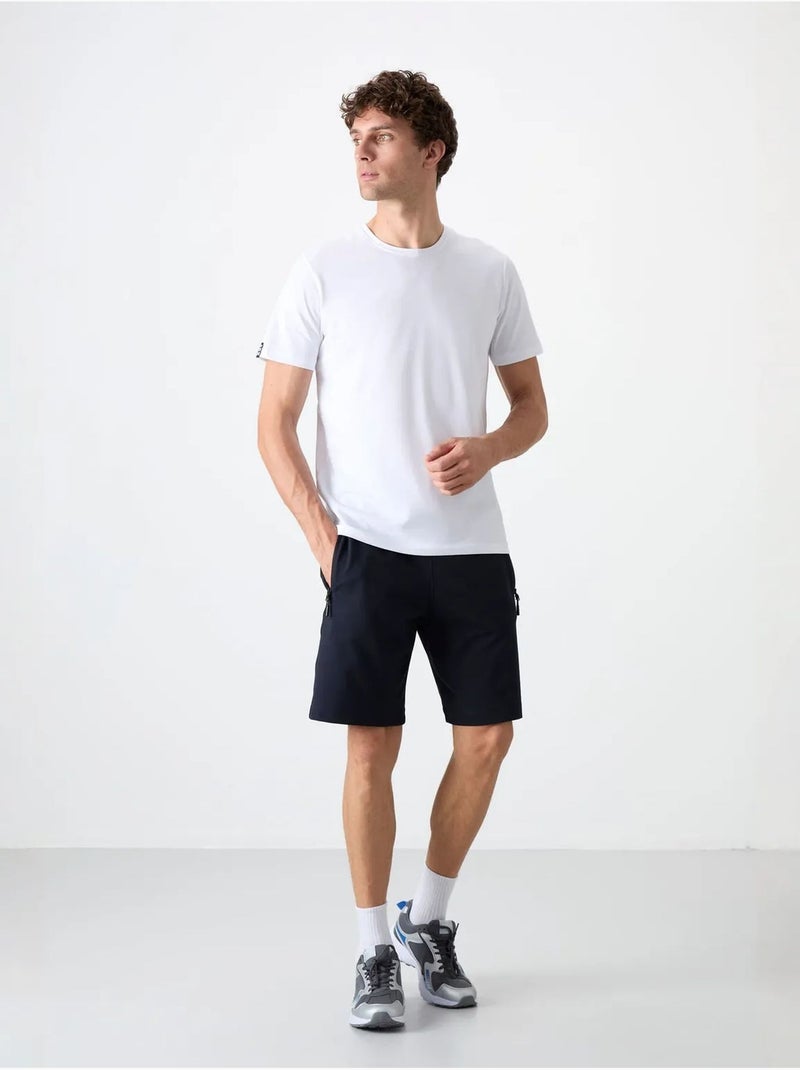 Short de survêtement homme en maille, coupe regular tommy Bleu marine - Kiabi