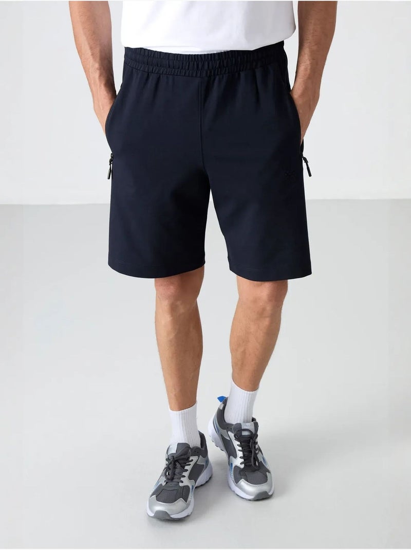 Short de survêtement homme en maille, coupe regular tommy Bleu marine - Kiabi