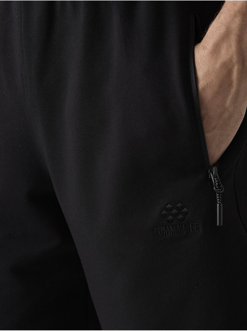 Short de survêtement homme en maille, coupe regular tommy Noir - Kiabi