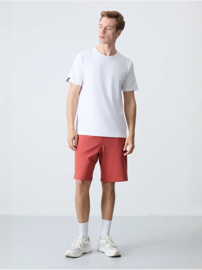 Short de survêtement homme en maille, coupe regular tommy Terracotta - Kiabi