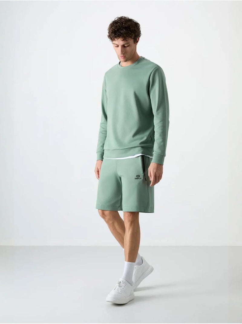 Short de survêtement homme en maille, coupe regular tommy Vert menthe - Kiabi