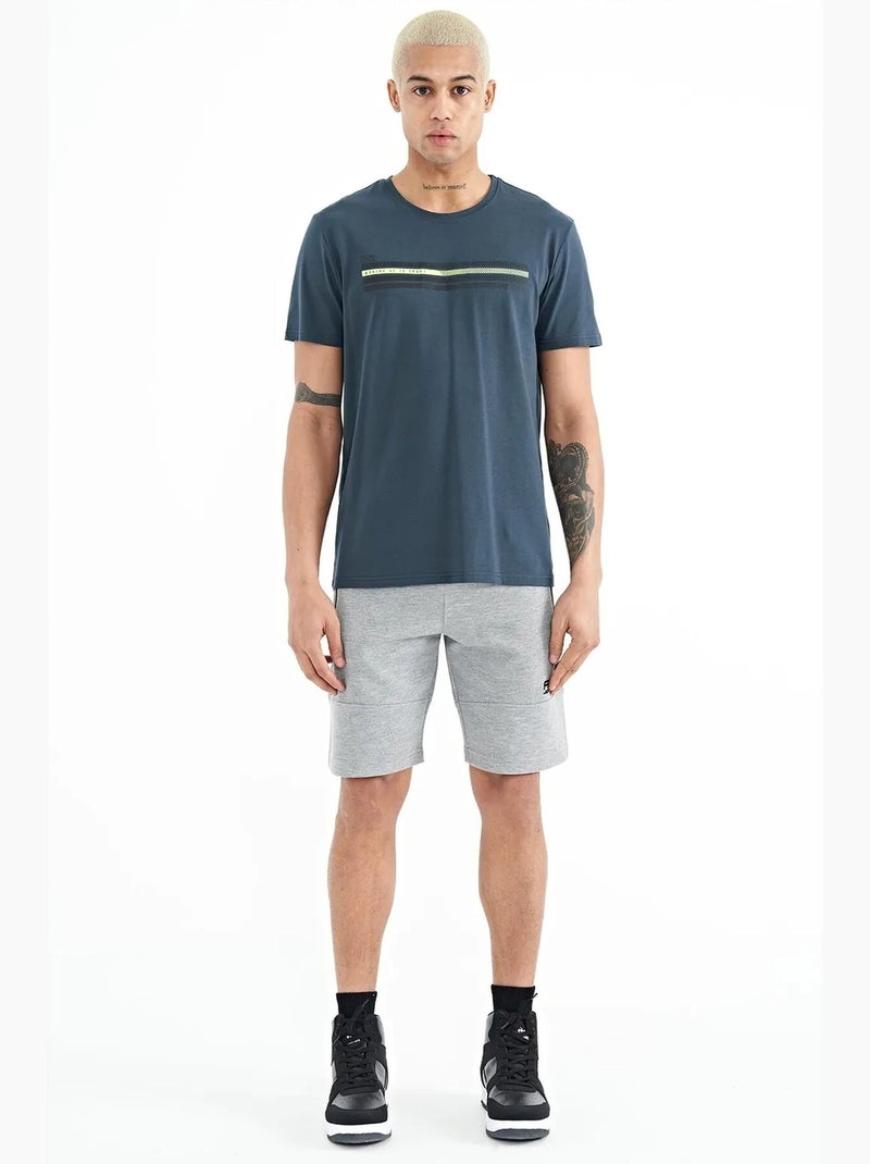 Short de survêtement homme en maille, uni tommy Gris clair - Kiabi