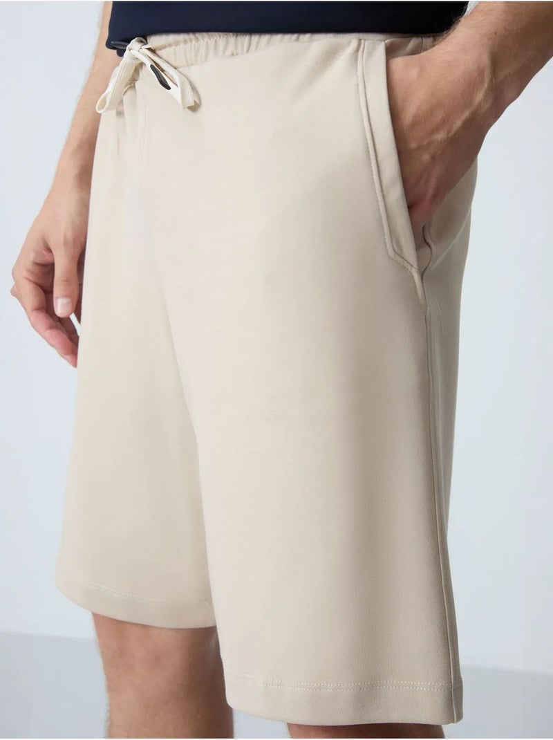 Short de survêtement homme en mélange de coton tommy Beige argile - Kiabi
