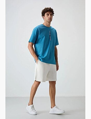Short de survêtement homme en mélange de coton tommy