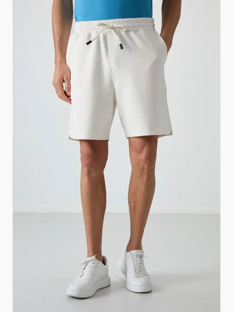 Short de survêtement homme en mélange de coton tommy Blanc cassé - Kiabi