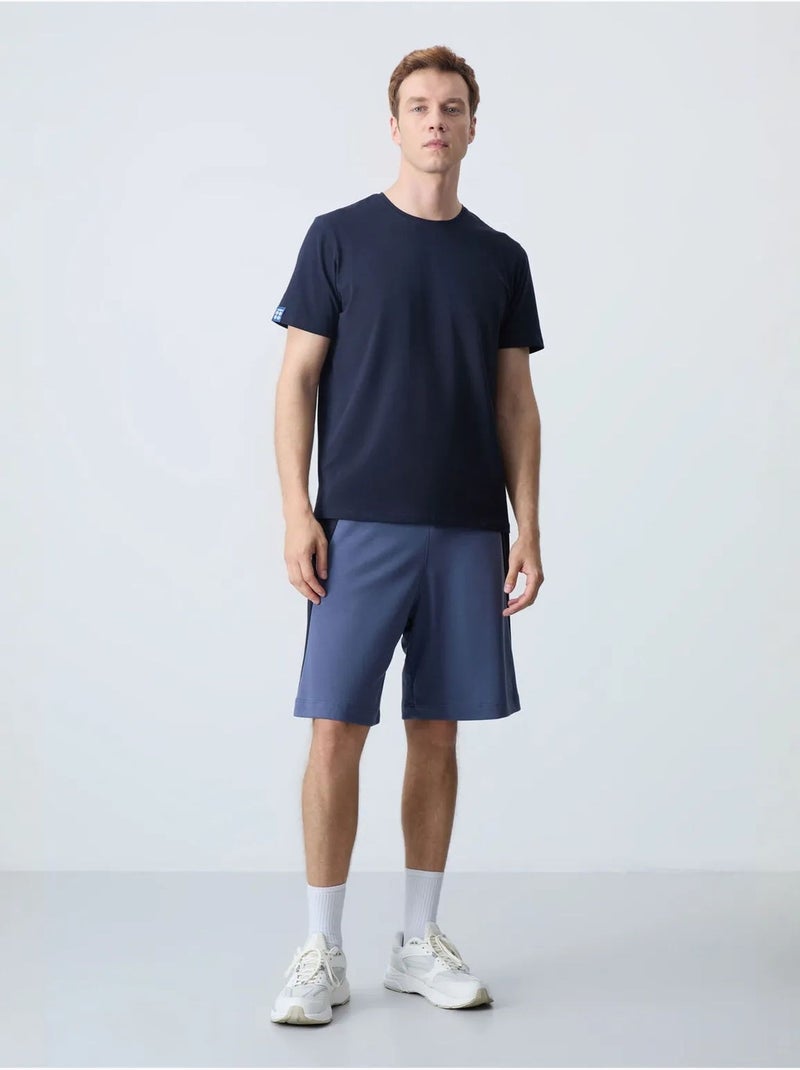 Short de survêtement homme en mélange de coton tommy Bleu gris - Kiabi