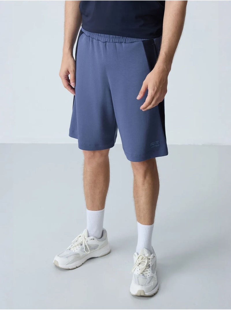 Short de survêtement homme en mélange de coton tommy Bleu gris - Kiabi