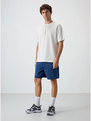 Short de survêtement homme en mélange de coton tommy