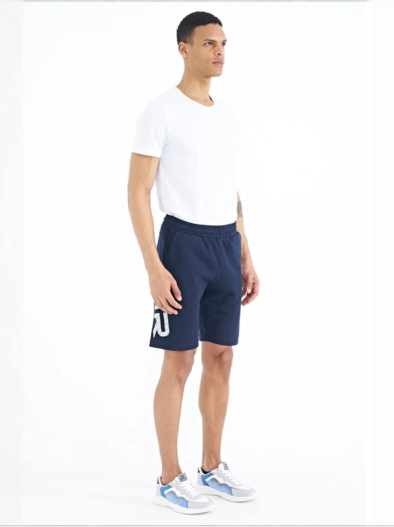 Short de survêtement homme en mélange de coton tommy Bleu marine - Kiabi