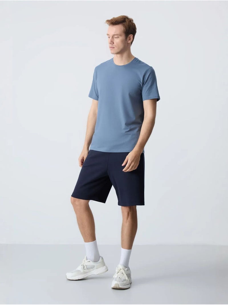 Short de survêtement homme en mélange de coton tommy Bleu marine - Kiabi