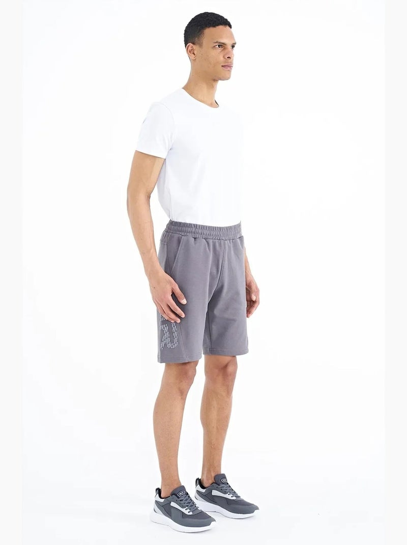 Short de survêtement homme en mélange de coton tommy Gris foncé - Kiabi