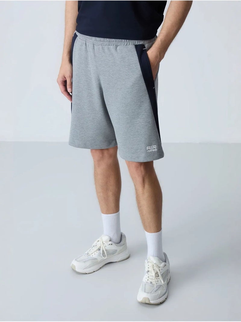 Short de survêtement homme en mélange de coton tommy Gris - Kiabi