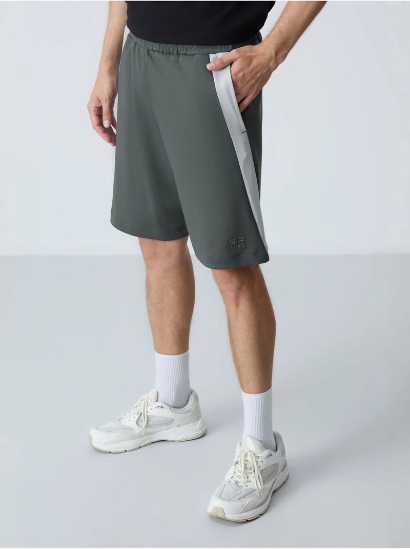 Short de survêtement homme en mélange de coton tommy Gris Noir - Kiabi