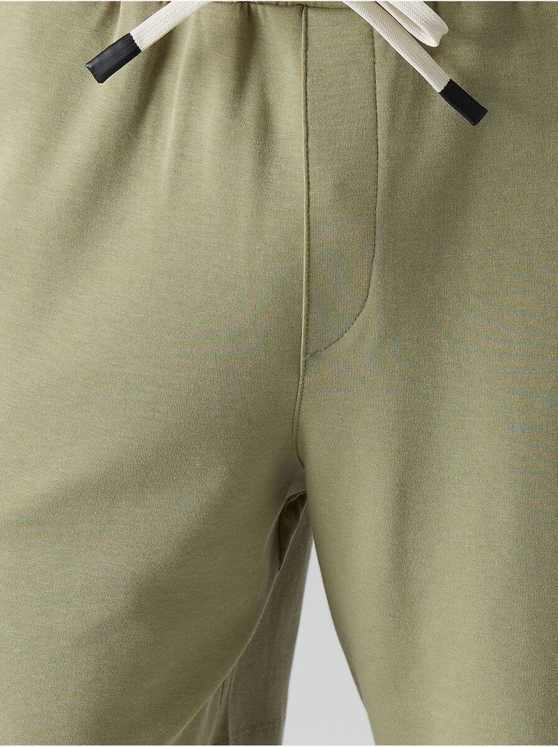 Short de survêtement homme en mélange de coton tommy Kaki - Kiabi