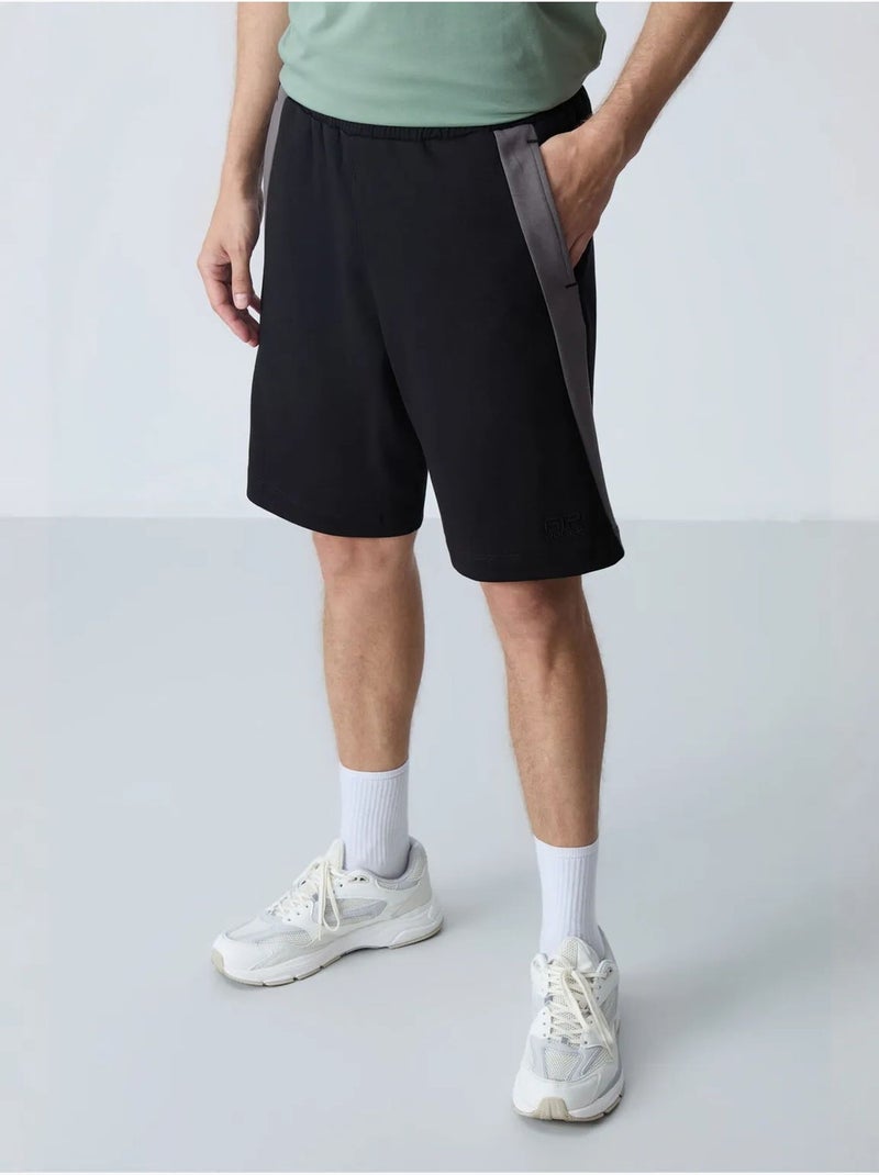 Short de survêtement homme en mélange de coton tommy Noir - Kiabi