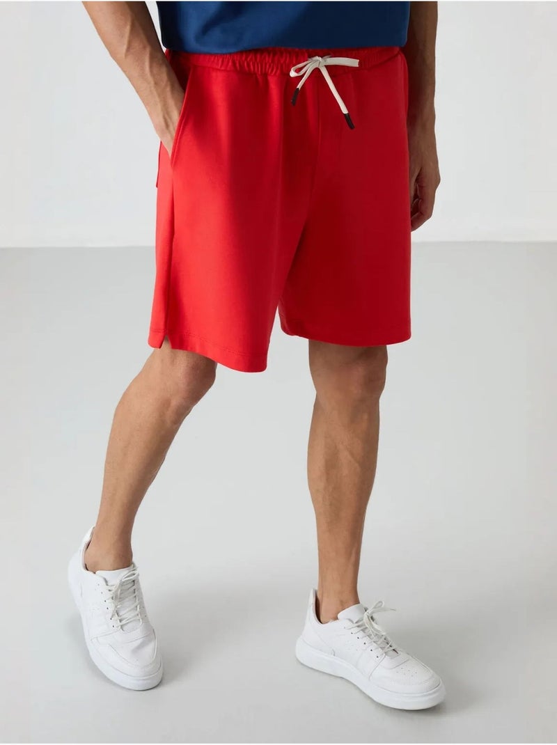 Short de survêtement homme en mélange de coton tommy Rouge - Kiabi