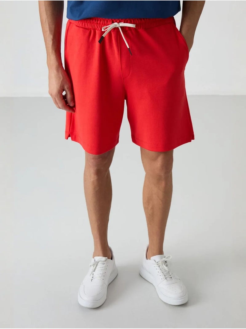 Short de survêtement homme en mélange de coton tommy Rouge - Kiabi