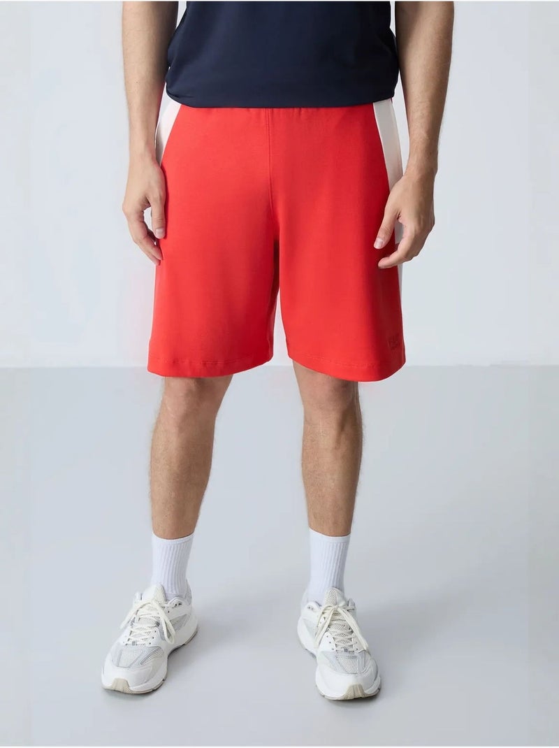 Short de survêtement homme en mélange de coton tommy Rouge - Kiabi