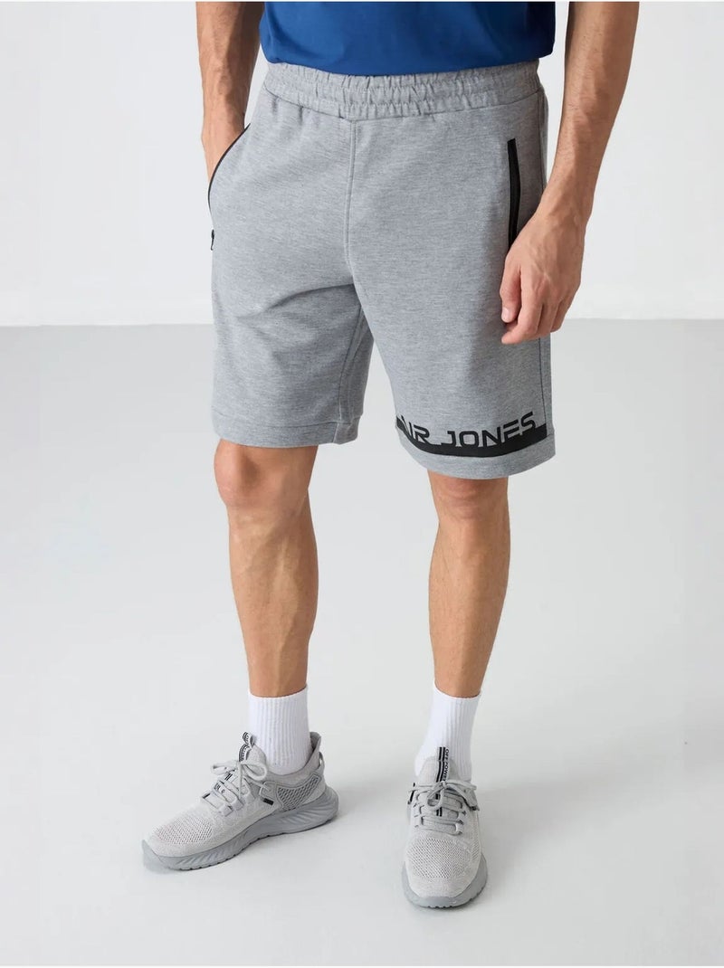 Short de survêtement homme en molleton tommy Gris clair - Kiabi