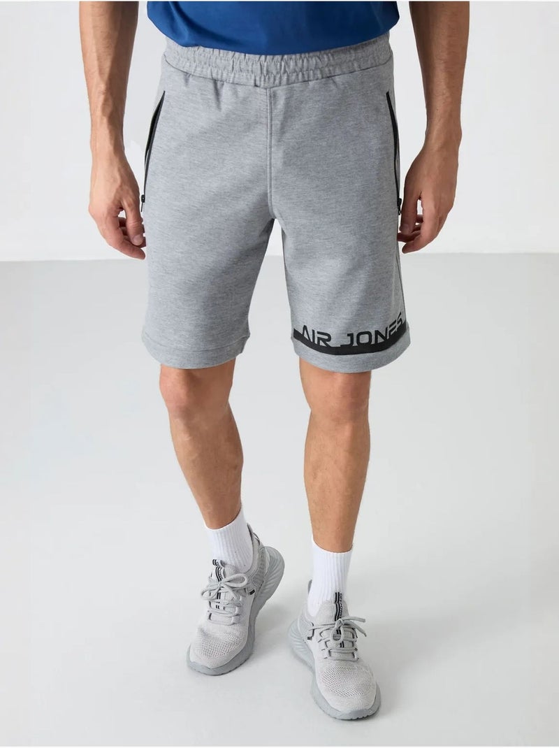 Short de survêtement homme en molleton tommy Gris clair - Kiabi
