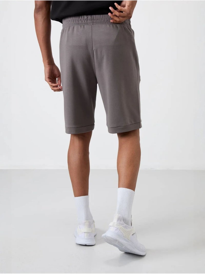 Short de survêtement homme en molleton tommy Gris Noir - Kiabi